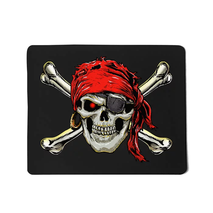 Pirate Costume Skull And Crossbones Jolly Roger Pirate Mousepad