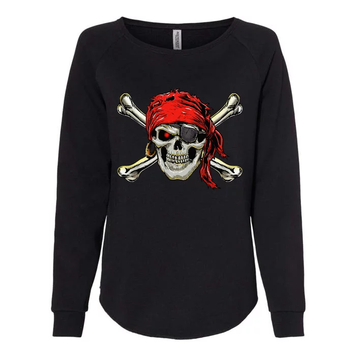 Pirate Costume Skull And Crossbones Jolly Roger Pirate Womens California Wash Sweatshirt