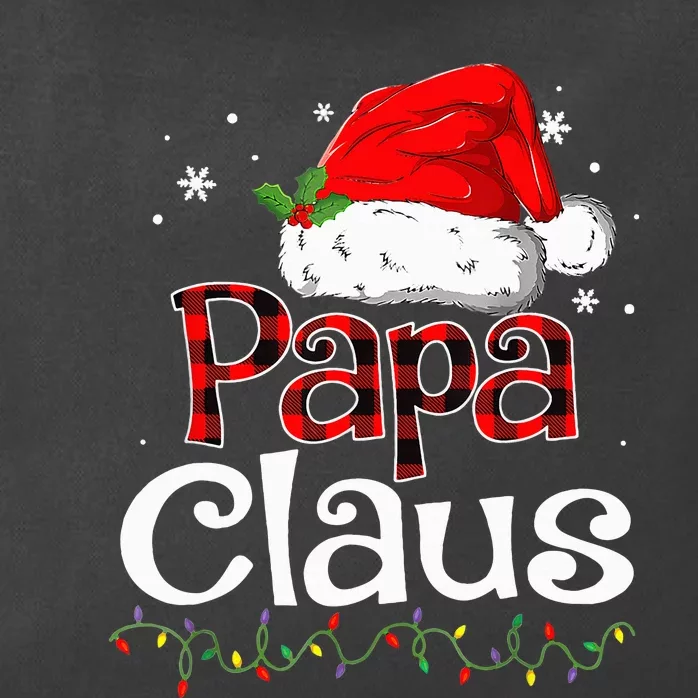 Papa Claus Santa Funny Christmas Pajama Matching Family Zip Tote Bag