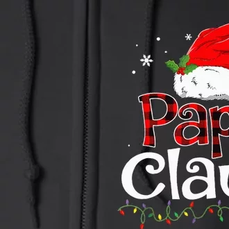 Papa Claus Santa Funny Christmas Pajama Matching Family Full Zip Hoodie