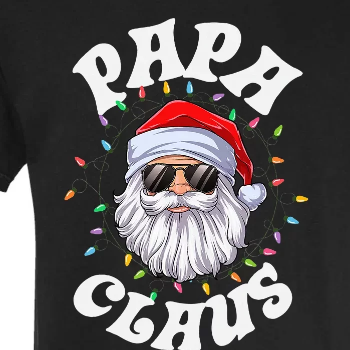 Papa Claus Santa Christmas Dad Family Matching Pajamas Xmas Garment-Dyed Heavyweight T-Shirt