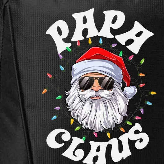 Papa Claus Santa Christmas Dad Family Matching Pajamas Xmas City Backpack