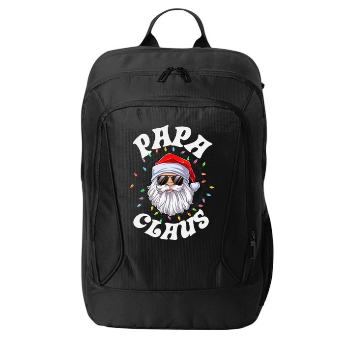 Papa Claus Santa Christmas Dad Family Matching Pajamas Xmas City Backpack