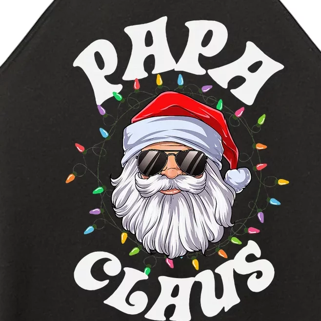 Papa Claus Santa Christmas Dad Family Matching Pajamas Xmas Women’s Perfect Tri Rocker Tank