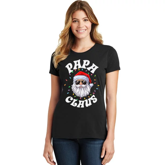 Papa Claus Santa Christmas Dad Family Matching Pajamas Xmas Women's T-Shirt