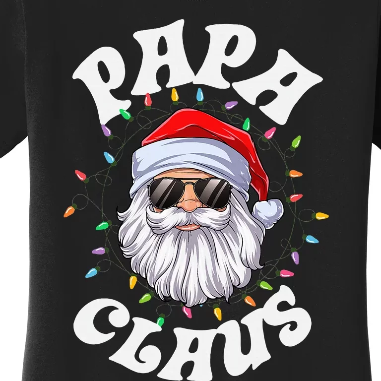 Papa Claus Santa Christmas Dad Family Matching Pajamas Xmas Women's T-Shirt