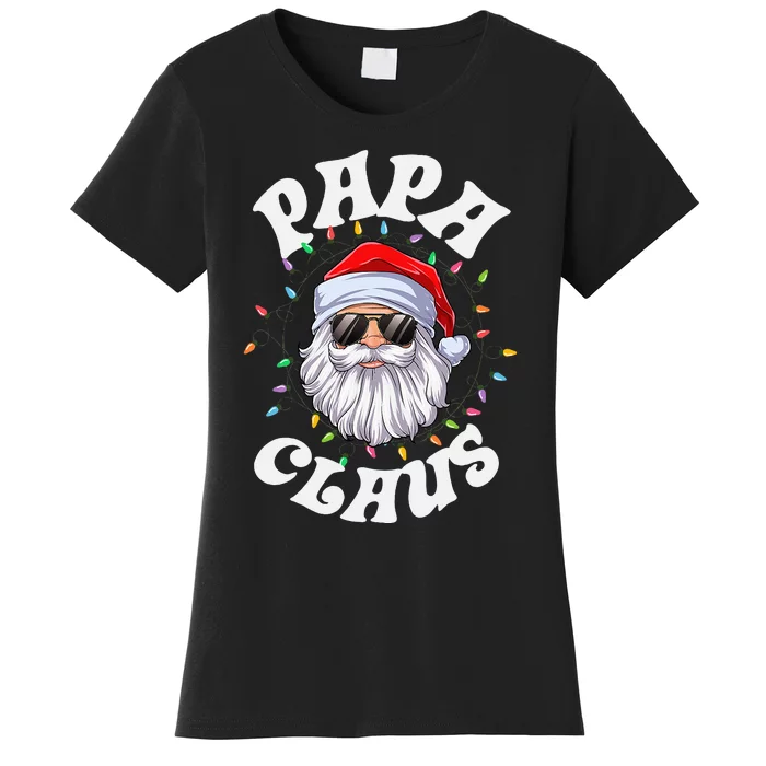 Papa Claus Santa Christmas Dad Family Matching Pajamas Xmas Women's T-Shirt