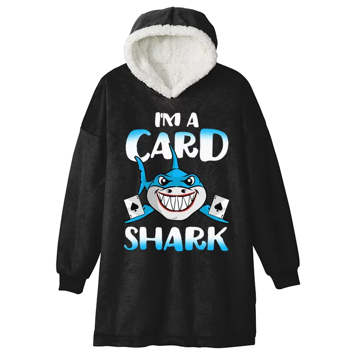 Poker Card Shark Casino Gamble Beach Hooded Wearable Blanket