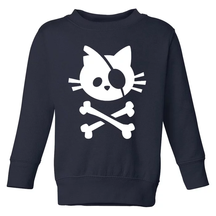 Pirate Cat Skull Cat Toddler Sweatshirt