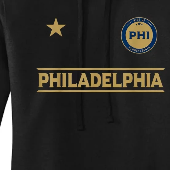 Philadelphia City Star Designer Badge Women's Pullover Hoodie