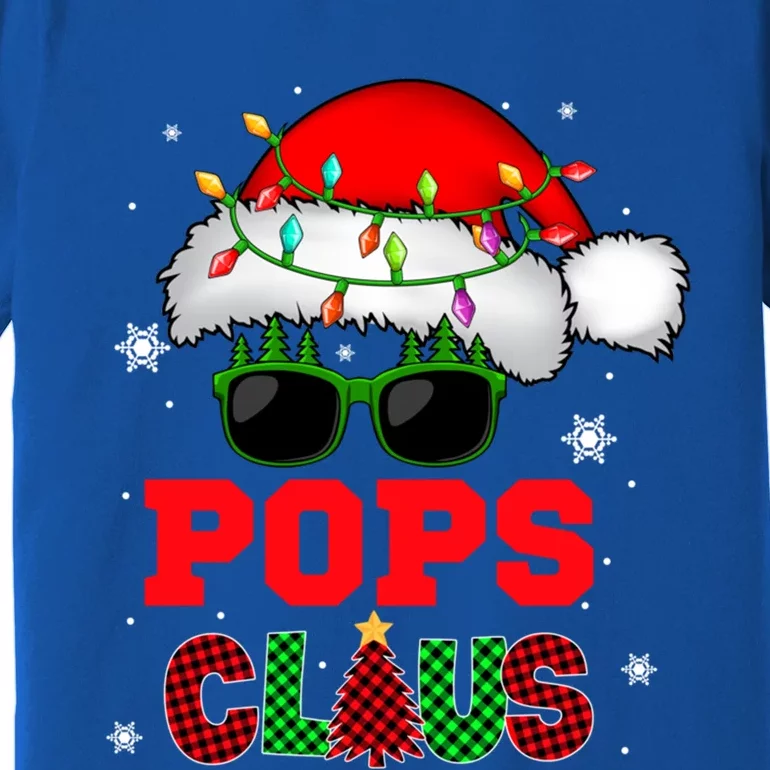 Pops Christmas Santa Xmas Santa Hat Sunglasses Family Cool Gift Premium T-Shirt