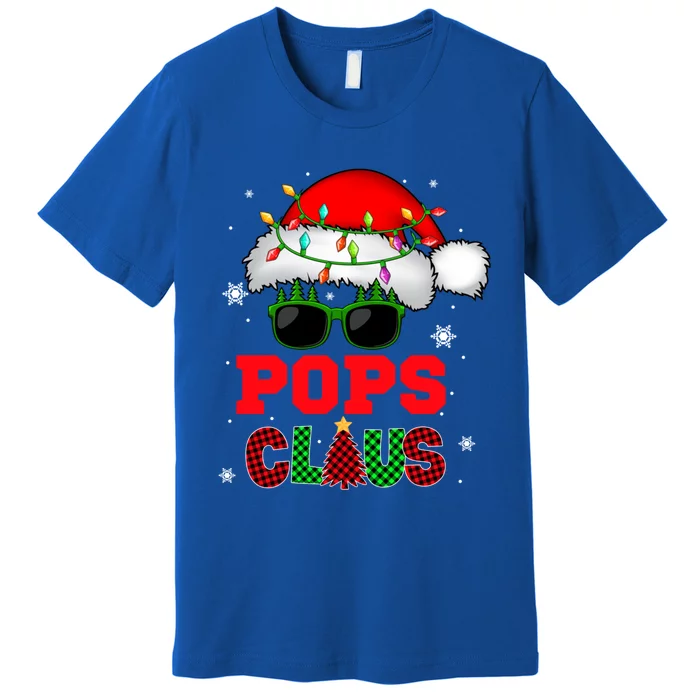 Pops Christmas Santa Xmas Santa Hat Sunglasses Family Cool Gift Premium T-Shirt