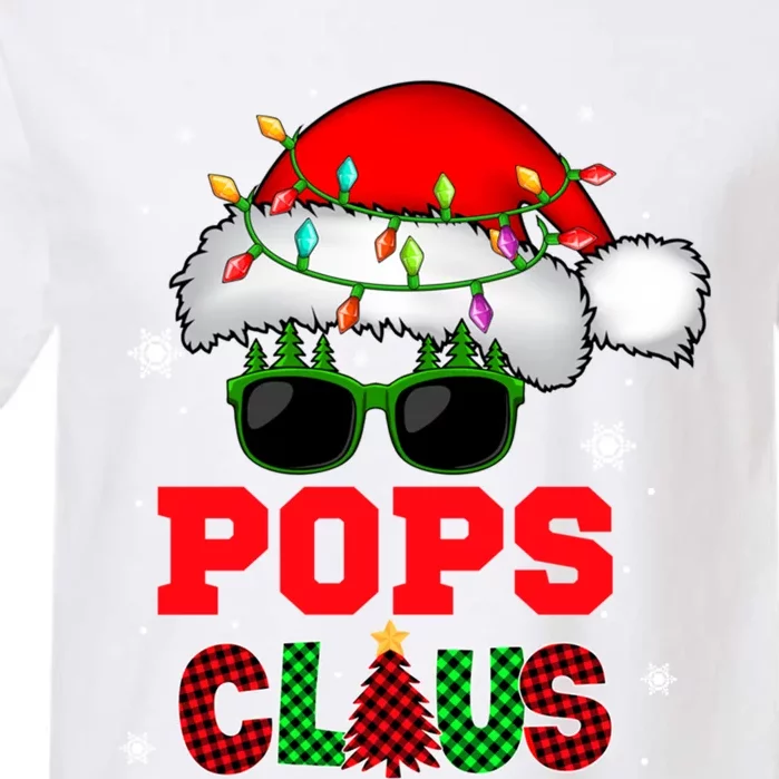 Pops Christmas Santa Xmas Santa Hat Sunglasses Family Cool Gift Garment-Dyed Heavyweight T-Shirt