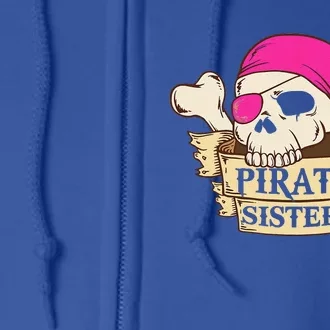 Pirate Captain Sister Halloween Pirate Sister Full Zip Hoodie