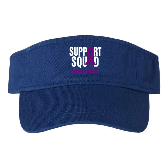 Pancreatic Cancer Support Squad Pancreatic Cancer Awareness Gift Valucap Bio-Washed Visor