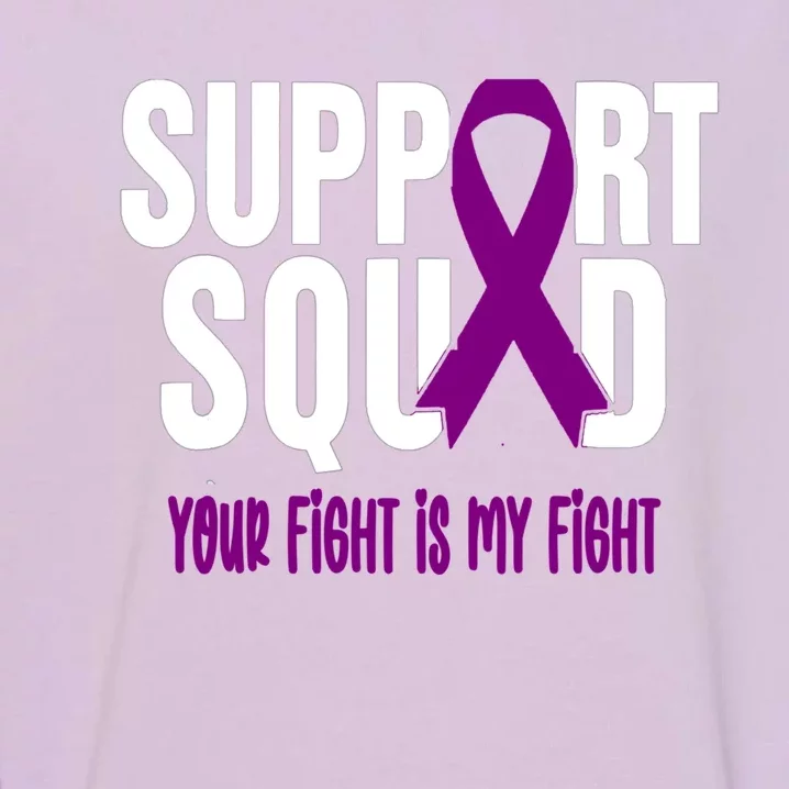 Pancreatic Cancer Support Squad Pancreatic Cancer Awareness Gift Garment-Dyed Sweatshirt