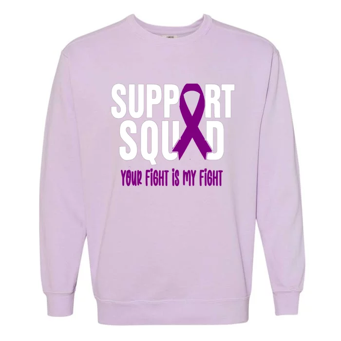 Pancreatic Cancer Support Squad Pancreatic Cancer Awareness Gift Garment-Dyed Sweatshirt