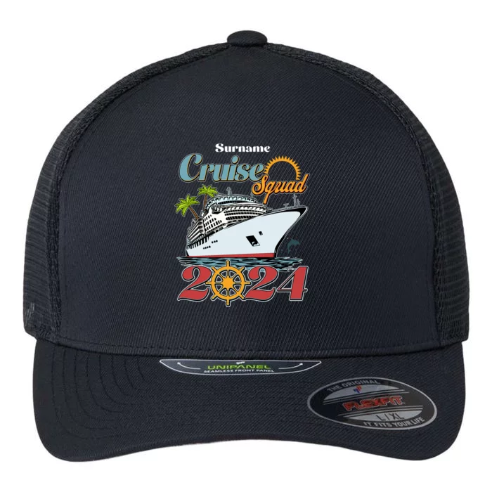 Personalized Cruise Squad Vacation Custom Name 2024 Flexfit Unipanel Trucker Cap