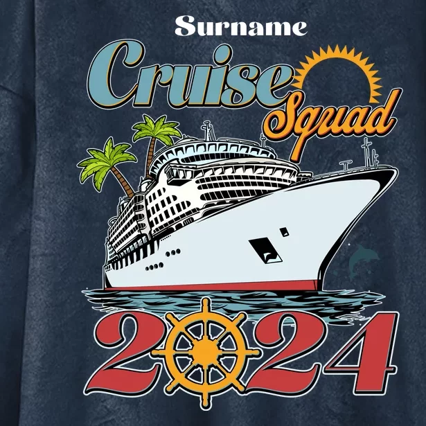 Personalized Cruise Squad Vacation Custom Name 2024 Hooded Wearable Blanket