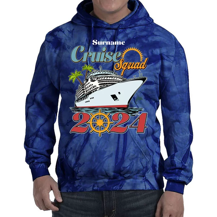 Personalized Cruise Squad Vacation Custom Name 2024 Tie Dye Hoodie