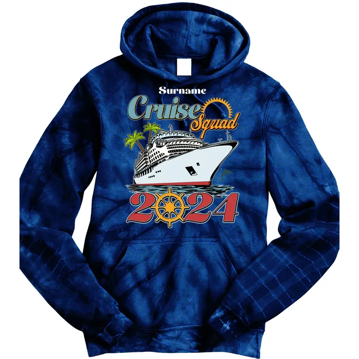 Personalized Cruise Squad Vacation Custom Name 2024 Tie Dye Hoodie