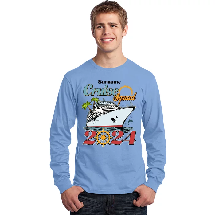 Personalized Cruise Squad Vacation Custom Name 2024 Long Sleeve Shirt