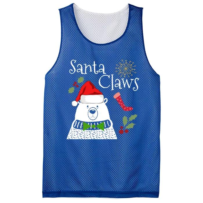 Panda Claws Santa Xmas Christmas Ugly Secret Santa Gift Mesh Reversible Basketball Jersey Tank