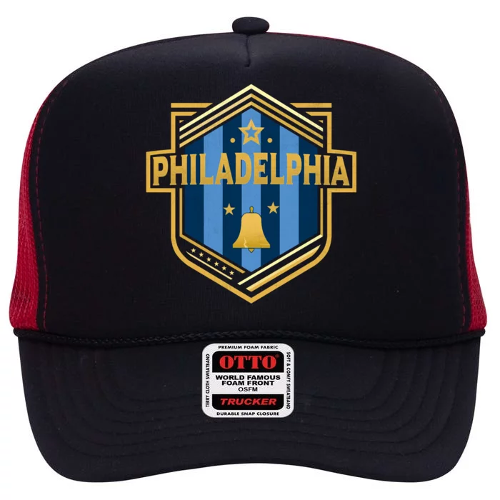 Philadelphia City Shield Badge Designer Edition High Crown Mesh Trucker Hat