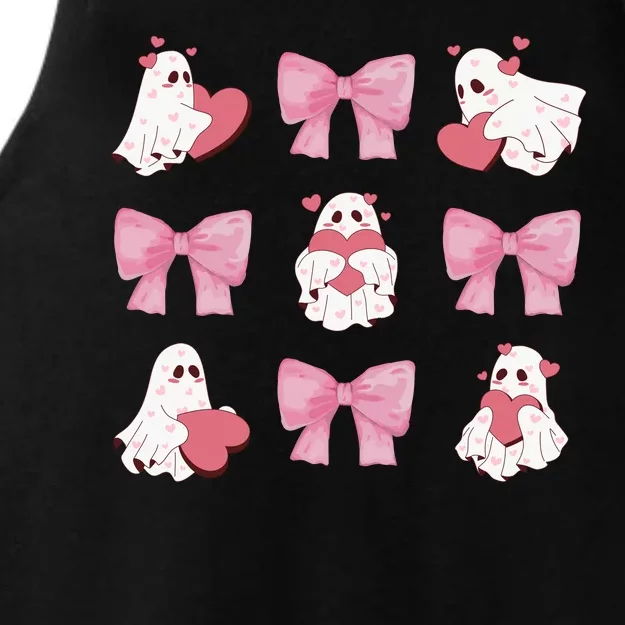 Pink Coquette Spooky Girly Halloween Ladies Tri-Blend Wicking Tank