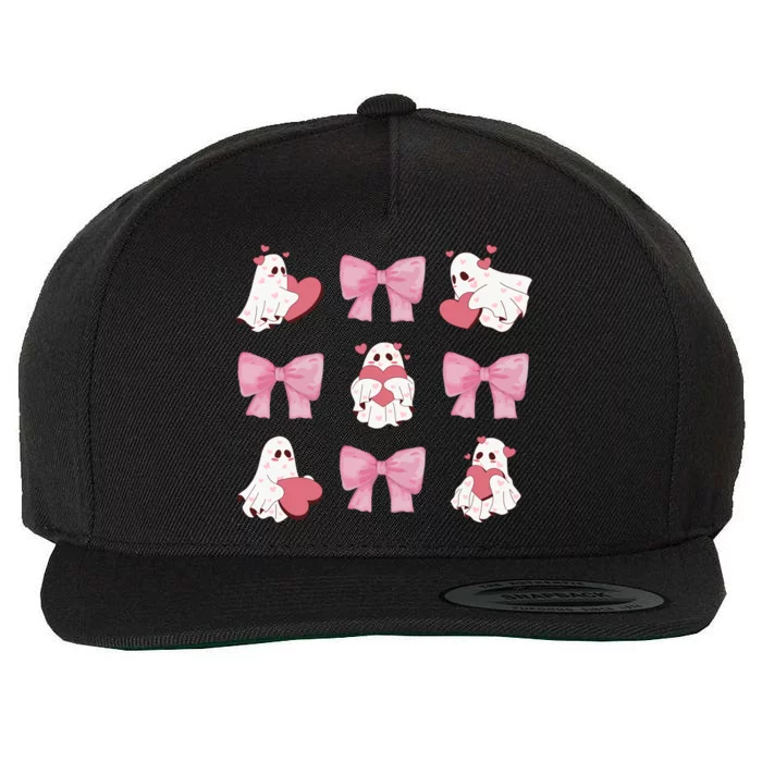 Pink Coquette Spooky Girly Halloween Wool Snapback Cap