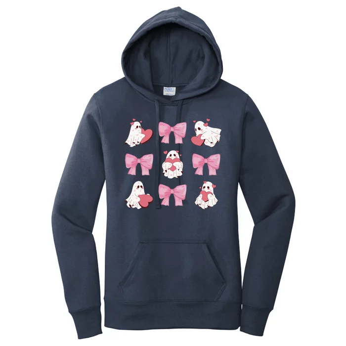 Pink Coquette Spooky Girly Halloween Women's Pullover Hoodie