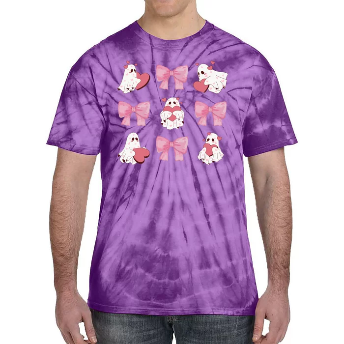 Pink Coquette Spooky Girly Halloween Tie-Dye T-Shirt