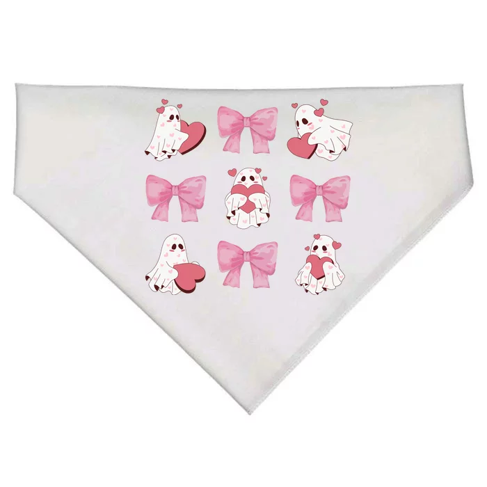 Pink Coquette Spooky Girly Halloween USA-Made Doggie Bandana