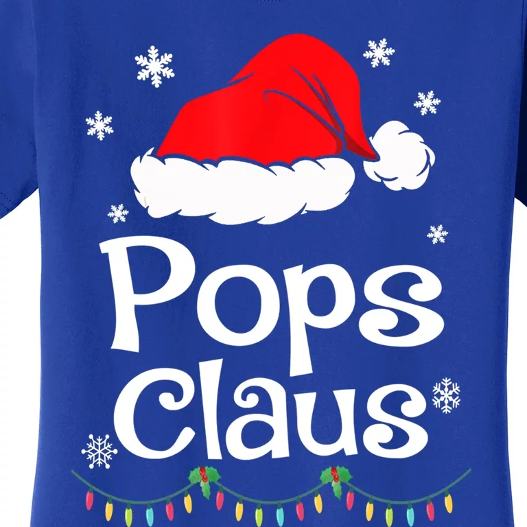 Pops Claus Santa Christmas Matching Family Pajama Funny Gift Women's T-Shirt