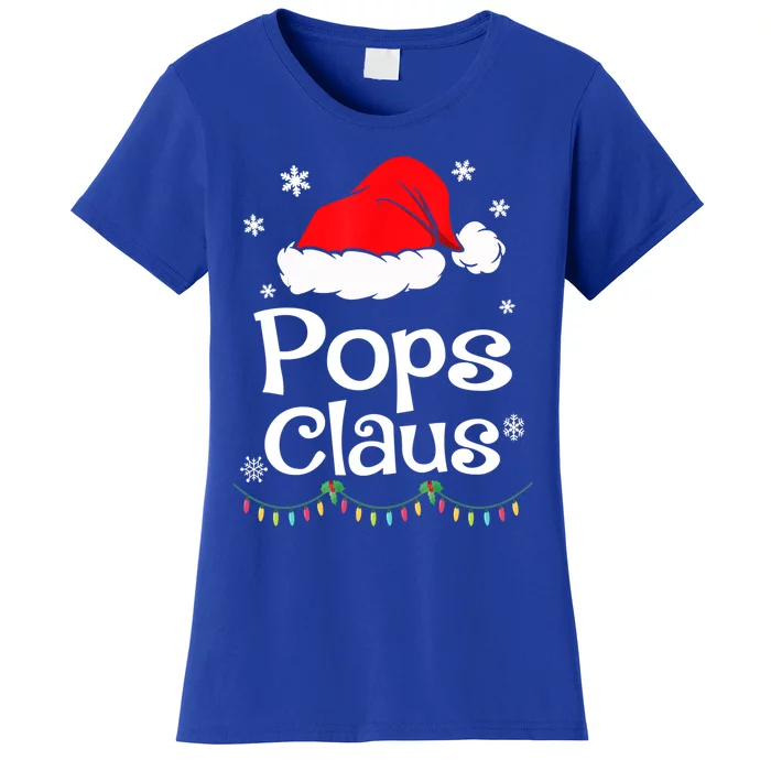 Pops Claus Santa Christmas Matching Family Pajama Funny Gift Women's T-Shirt