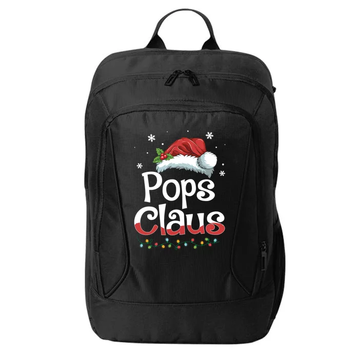 Pops Claus Santa Funny Christmas Pajama Matching Family Gift City Backpack