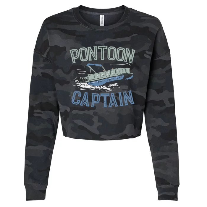 Pontoon Captain Shirt, Who's The Captain Of This Ship? Cropped Pullover Crew