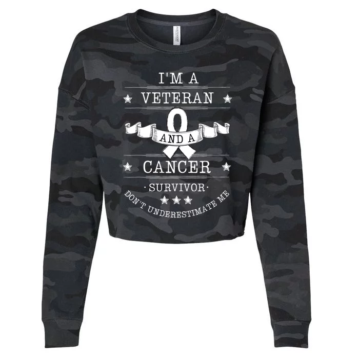 Prostate Cancer Survivor Veteran Chemotherapy Warrior Cropped Pullover Crew