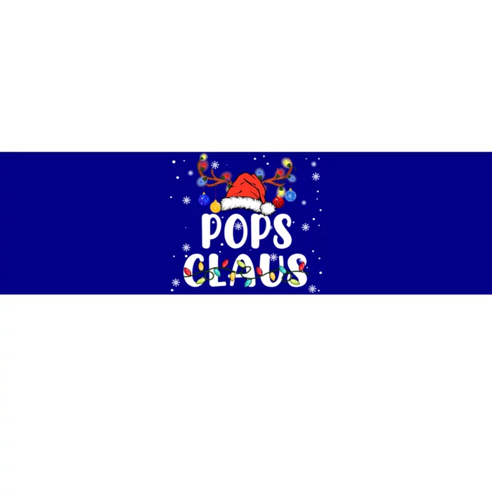 Pops Claus Santa Hat Reindeer Funny Christmas Family Pajama Gift Bumper Sticker