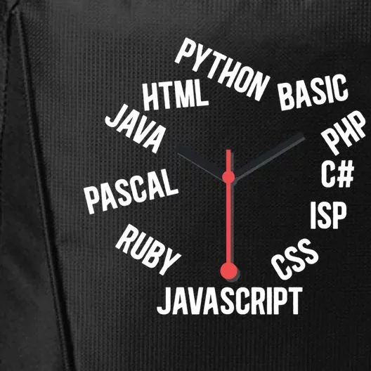 Programmer Clock Software Developer Computer Engineer Coder Gift City Backpack