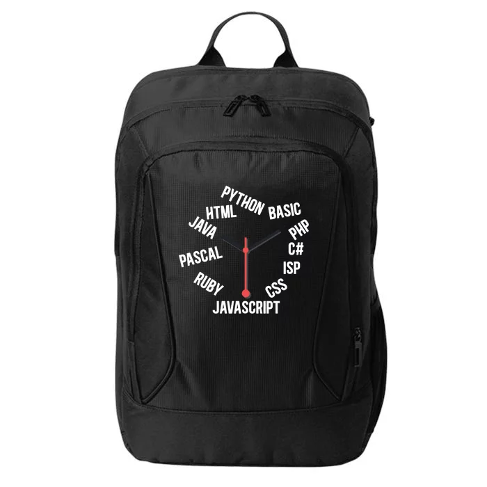 Programmer Clock Software Developer Computer Engineer Coder Gift City Backpack