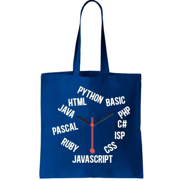 Programmer Clock Software Developer Computer Engineer Coder Gift Tote Bag