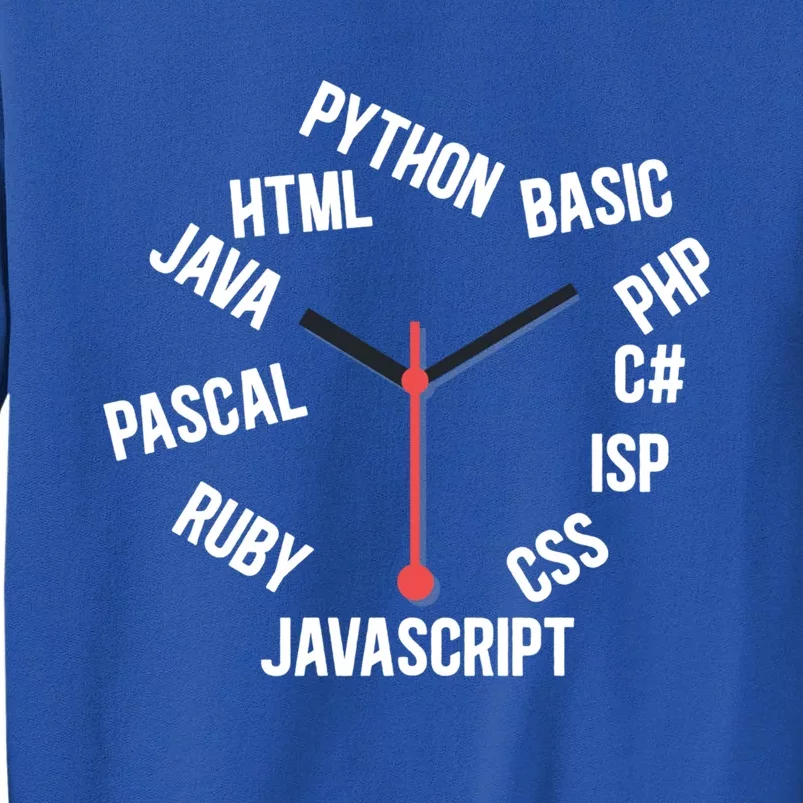 Programmer Clock Software Developer Computer Engineer Coder Gift Tall Sweatshirt