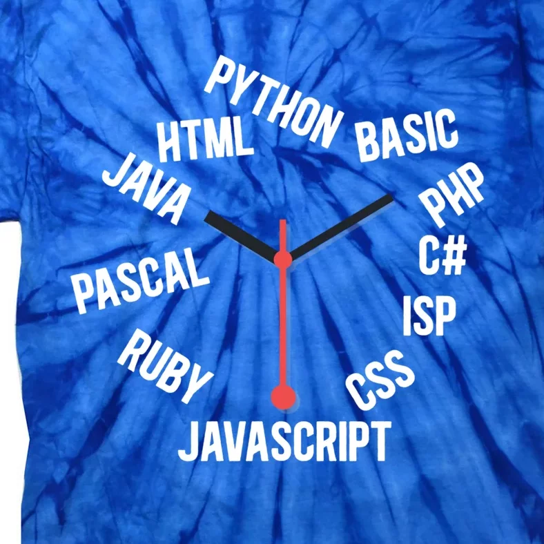 Programmer Clock Software Developer Computer Engineer Coder Gift Tie-Dye T-Shirt