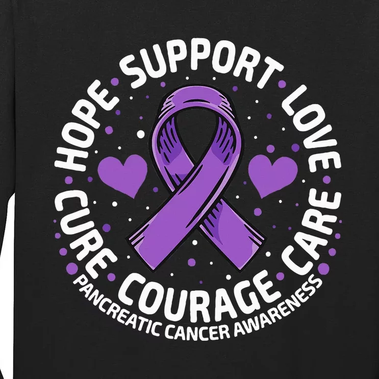 Pancreatic Cancer Support Family Pancreatic Cancer Awareness Tall Long Sleeve T-Shirt