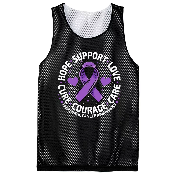 Pancreatic Cancer Support Family Pancreatic Cancer Awareness Mesh Reversible Basketball Jersey Tank