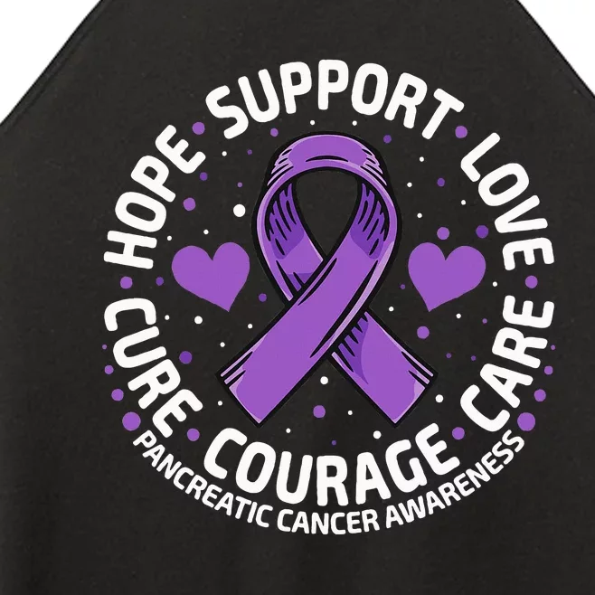 Pancreatic Cancer Support Family Pancreatic Cancer Awareness Women’s Perfect Tri Rocker Tank