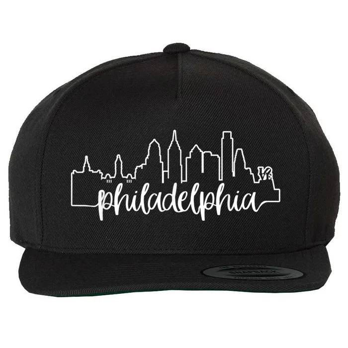 Philadelphia City Skyline Cute Philly Love Gift Wool Snapback Cap