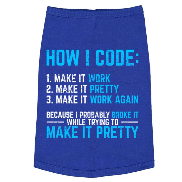 Programmer Coder Software Developer Programming Coding Code Gift Doggie Tank