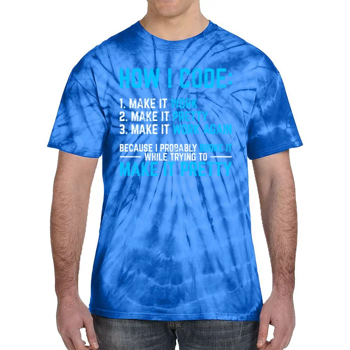 Programmer Coder Software Developer Programming Coding Code Gift Tie-Dye T-Shirt